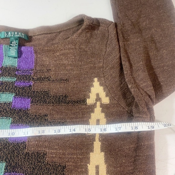 Ralph Lauren Brown and Purple Sweater - Picture 7 of 10
